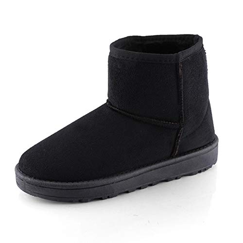 DQS Botas de Nieve para Mujeres australianas Botines de Cuero de Piel de Vaca Botas de Invierno cálidas Zapatos de Mujer