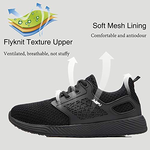 Drecage - Zapatos de seguridad ligeros para hombre y mujer, deportivos, antideslizantes, color Negro, talla 42 EU