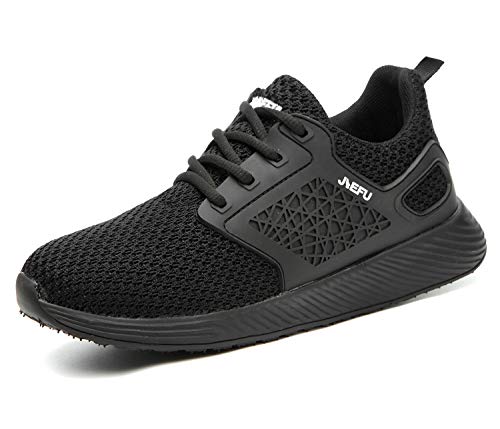 Drecage - Zapatos de seguridad ligeros para hombre y mujer, deportivos, antideslizantes, color Negro, talla 42 EU