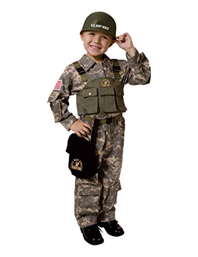 Dress Up America Juego de Disfraces de Las Fuerzas Especiales del Ejército con Casco de la Marina