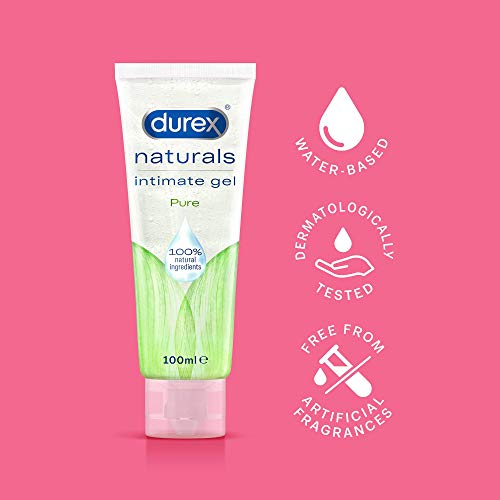 Durex - Lubricante Durex Naturals de base acuosa, 100 ml