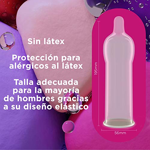 Durex Preservativos Sin Látex, Multicolor, 12 Condones