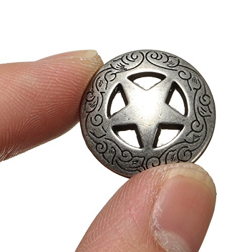 DyNamic 10Pcs Conchos Cuero Artesanía Texas Star Saddle Western Rodeo Cuero Tack Leathercraft Accesorios