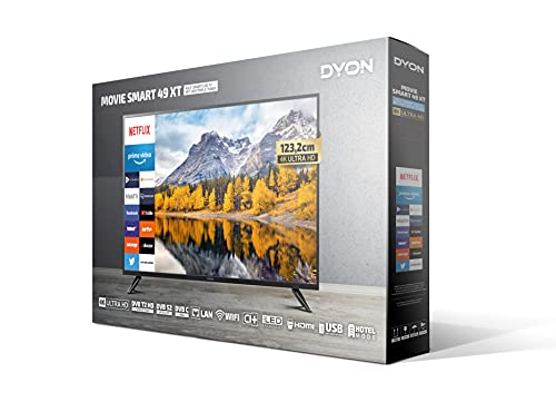 DYON Movie Smart 49 XT LED-TV 123.2cm 49 Zoll EEK G (A - G) DVB-T2, DVB-C, DVB-S, UHD, Smart TV, WLA