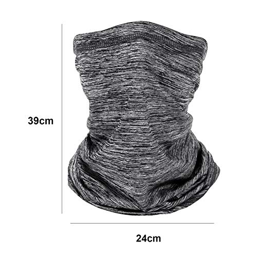 EasyULT Bragas de Cabeza Elasticidad Multifunción, Bragas de Cuello Tubular, para Ciclismo Senderismo Yoga Moto Aire Libre Playa - Cáñamo Gris