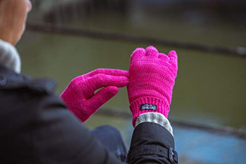 EEM guantes de punto para mujer JETTE con forro Thinsulate, material de punto hecho de 100% algodón; pink mix, S