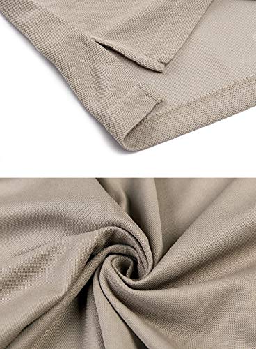 EKLENTSON Hombre Camisas - Polos de Golf de Manga Larga Casuales y Ligeros Camisas de Deporte Militar Caqui Talla 2XL