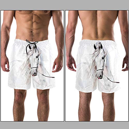 Eslifey - Pantalones cortos de playa para hombre, acuarela andaluza, para hombre, pantalones cortos de natación elásticos multicolor XL