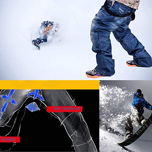 Esquís Pantalones Únicos Casual Jeans de esquí Impermeable Transpirable Cálido Pantalones de esquí y snowboard Montaña Camping Pantalones de ciclismo(L)