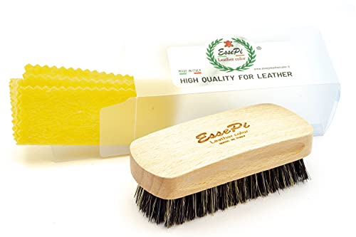 EssePi Leather color Cepillo SP Brush. Cepillo diseñado para la limpieza y lavado de piel y cuero. Especialmente indicado para la limpieza de sofás, asientos de coche y todos los artículos de piel.