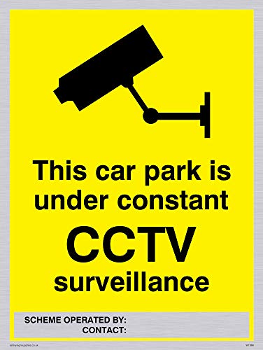 Este AUTO park está bajo constante de vigilancia CCTV - diseño con texto en inglés de seguridad - advertencia