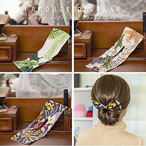 Fabricante de moño para el pelo, clip de peinado con giro, donut moño de tela multicolor para niñas y mujeres