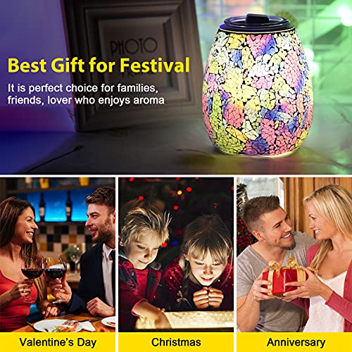 Fasola Quemador de Cera Electrico, Quemadores de Aeites Esenciales, Sensible al Tacto Activado/Desactivado Calentador de Cera Aromatica para Regalos y Decoración del Hogar