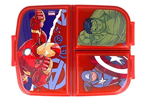 Fiambrera para niños / fiambrera / fiambrera a elegir: Frozen PJ Masks Spiderman Avengers - Mickey - Paw de plástico sin BPA - Gran regalo para niños (Avengers Heroes)