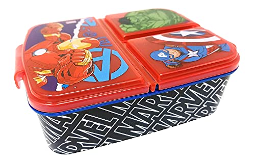 Fiambrera para niños / fiambrera / fiambrera a elegir: Frozen PJ Masks Spiderman Avengers - Mickey - Paw de plástico sin BPA - Gran regalo para niños (Avengers Heroes)