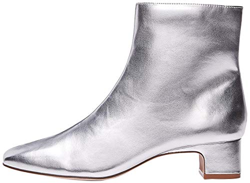 find. Botines con Puntera y Tacón Bajo Mujer, Plateado (Silver Silver), 41 EU