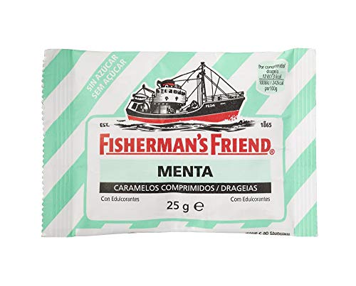 Fisherman's Friend Menta, Caramelo Comprimido Sin Azúcar - 12 unidades de 25 gr. (Total 300 gr.)