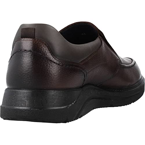 FLUCHOS - Denver F1312 Castaño - Zapato de Piel, sin Cordones, Suela de Goma, para: Hombre Color: CASTAÑO Talla:40