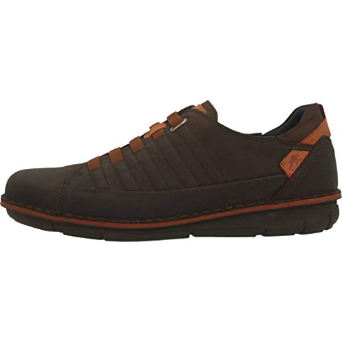 Fluchos | Zapato de Hombre | Alfa F0703 Desert Castaño C1 Zapato | Zapato de Piel de Nobuck | Cierre con Elásticos | Piso de Goma