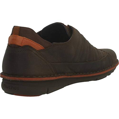 Fluchos | Zapato de Hombre | Alfa F0703 Desert Castaño C1 Zapato | Zapato de Piel de Nobuck | Cierre con Elásticos | Piso de Goma