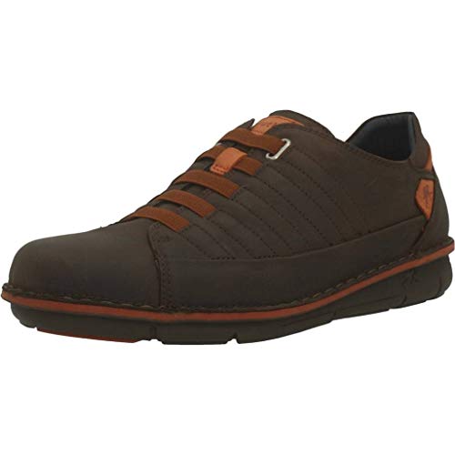 Fluchos | Zapato de Hombre | Alfa F0703 Desert Castaño C1 Zapato | Zapato de Piel de Nobuck | Cierre con Elásticos | Piso de Goma