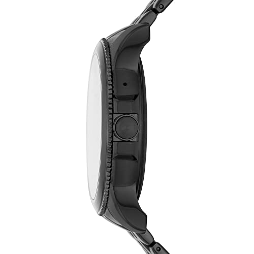 Fossil Smartwatch 5a generación para hombre de acero inoxidable en tono negro con brazalete de acero inoxidable en tono negro, FTW4056