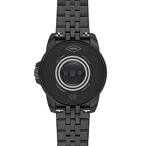 Fossil Smartwatch 5a generación para hombre de acero inoxidable en tono negro con brazalete de acero inoxidable en tono negro, FTW4056