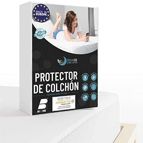 Funda Colchon 80 x 190 cm Impermeable - Dreamzie - Protector Colchon Oeko-Tex® Hipoalergénico, Anti-Bacteriano, Anti-Acaros - Made in EU