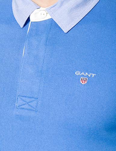 GANT Original Heavy Rugger Camisa de Polo, Azul Pacific, XS para Hombre