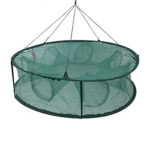 Gelentea Red de pesca automática para la trampa, red retráctil automática de camarones de pesca con forma redonda de apertura para cangrejos de cangrejos de cangrejo de lango