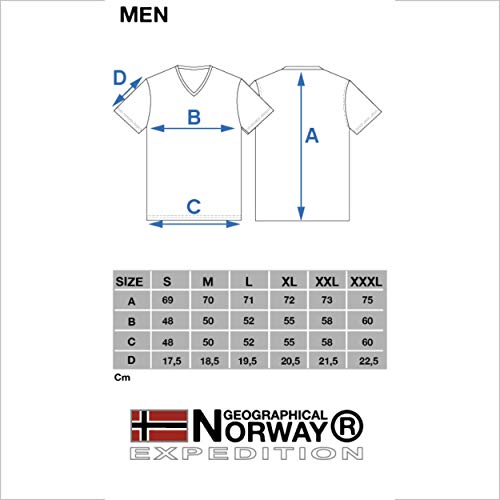 Geographical Norway, T Shirt - Manga Corta para Hombre (Negro, XL)