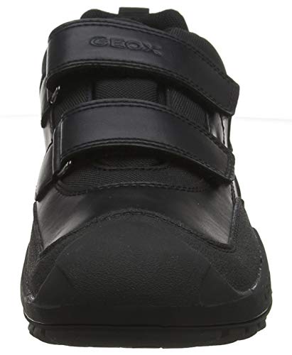 Geox J New Savage Boy B A, Zapatos de Uniforme Escolar Niños, Negro, 36 EU