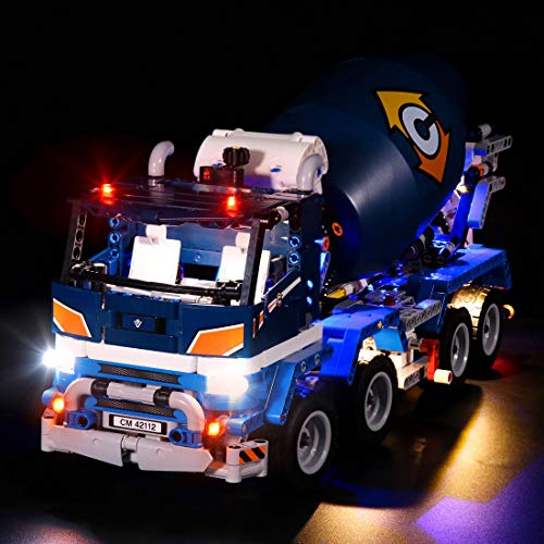 Gettesy Juego de iluminación LED para camión Lego 42112 Technic Hormigonera, iluminación LED, compatible con Lego 42112 (no incluye el modelo)