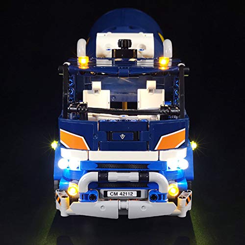 Gettesy Juego de iluminación LED para camión Lego 42112 Technic Hormigonera, iluminación LED, compatible con Lego 42112 (no incluye el modelo)