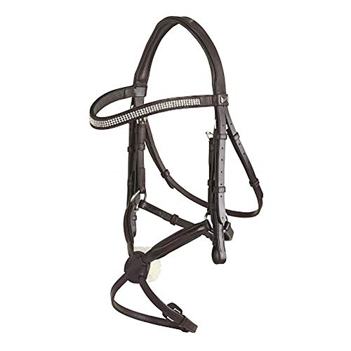 GFS Monarch Bridles GFS Monarch Crystal Grackle Bridle Brida, Unisex, Oro Negro, Talla única