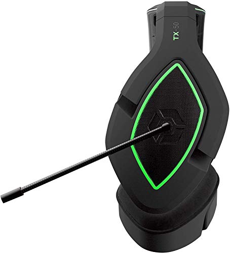 Gioteck - Gioteck TX50 - Cascos Gaming, Cable Audio Jack 3,5 mm, Control de Sonido, Driver 50 mm, Cascos con Microfono para PS5, Xbox Series X S, Nintendo Switch y PC (Verde y Negro) (PS5)