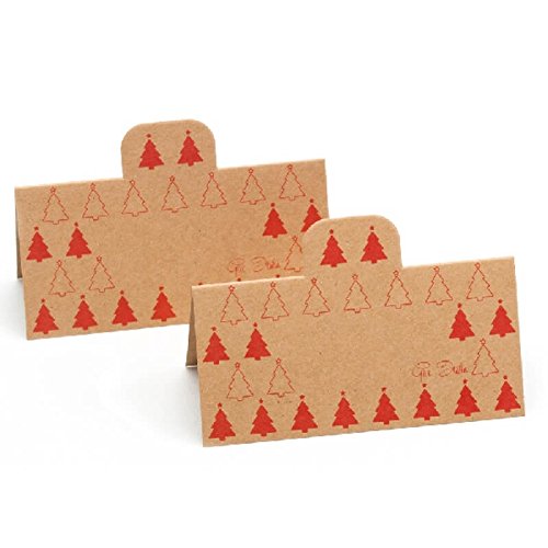 GiviItalia 41309 8 Kraft - Manteles de papel (10 x 5 cm), color rojo