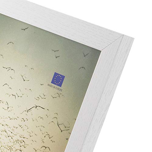 goldbuch Tallinn 92 0396 - Marco de fotos (madera, para fotos en formato DIN A4, con soporte de pared, marco individual de MDF, 24 x 32,8 x 1,5 cm), color blanco