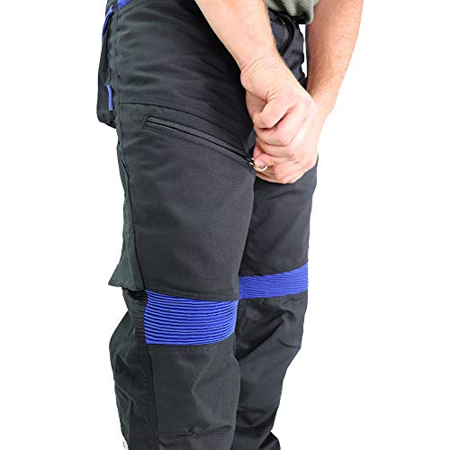 Goodyear Workwear GYPNT010 - Pantalones de trabajo para hombre, con bolsillos y bolsillos, color negro/azul real, talla 38 Long