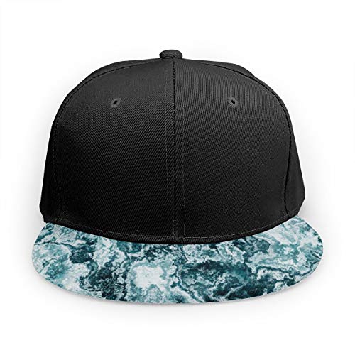 Gorra de béisbol de mármol abstracto con textura de roca moderna, unisex, impresión 3D, gorra ajustable, gorra de camionero, color negro