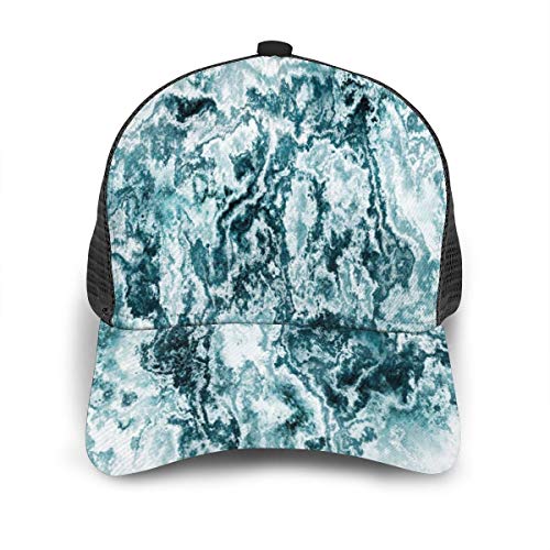 Gorra de béisbol Unisex de mármol con Textura de Roca Abstracta y Moderna, Gorra de Camionero Ajustable de Hip Hop, Color Negro