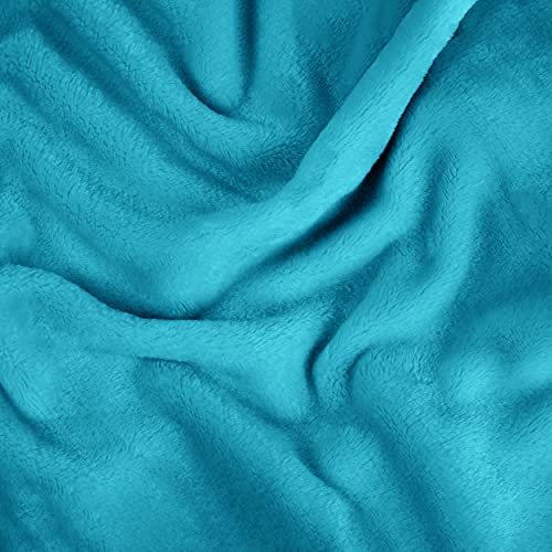 Gräfenstayn® Coperta morbida - tante dimensioni e colori diversi - coperta in microfibra da soggiorno copriletto copri divano - vello in microfibra di flanella (Turchese, 200x150 cm)