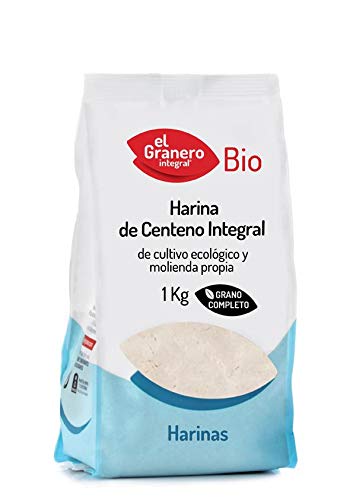GRANERO HARINA DE Centeno Integral Bio, Negro, 1 kg (Paquete de 1)