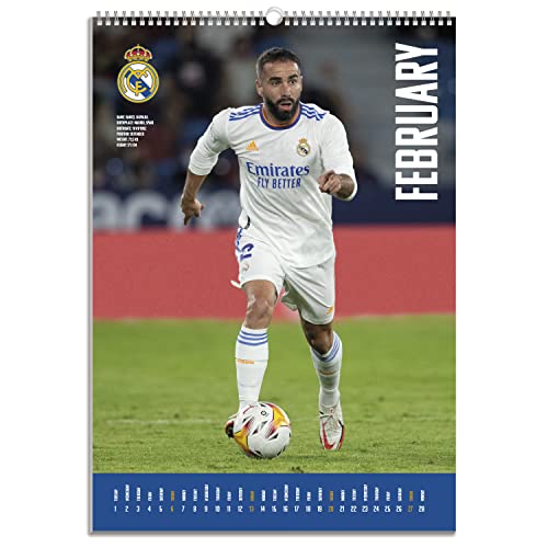 Grupo Erik Calendario pared A3 Real Madrid 2022 - Calendario 2022 Real Madrid - Calendario 2022 pared A3│ Calendario Real Madrid - Calendario A3 - Producto con licencia oficial