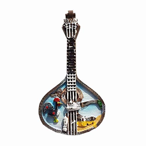 Guitarra portuguesa imán de nevera 3D artesanía recuerdo resina imanes refrigerador colección regalo de viaje