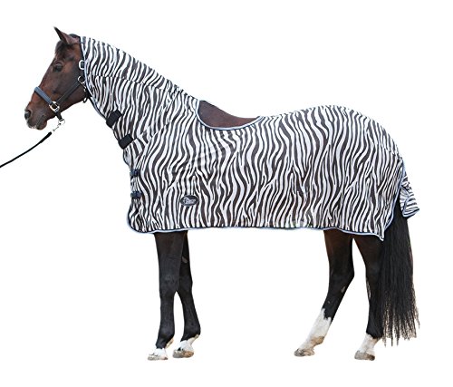 Harry's Horse - Manta para Moscas (145 cm), diseño de Cebra, Color Gris