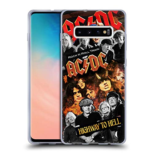 Head Case Designs Licenciado Oficialmente AC/DC ACDC Grupo Collage Carcasa de Gel de Silicona Compatible con Samsung Galaxy S10+ / S10 Plus