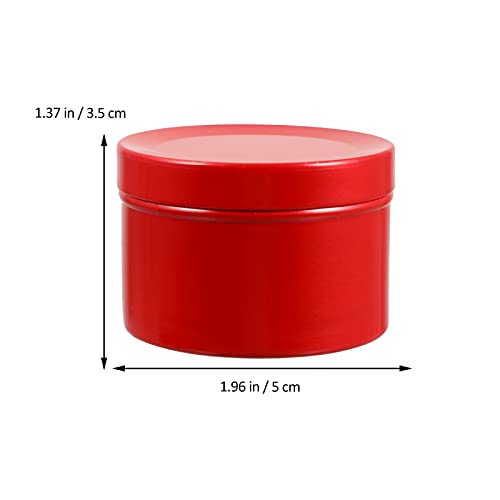 HEALLILY 8 Tarros de Lata de Aluminio de 50Ml Latas con Tapas para Cosméticos Bálsamo Labial Velas Pastillas de Té Mints Especias Caramelos Polvos Manualidades