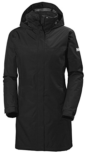 Helly Hansen W Aden Insulated Coat Rain Jacket, Mujer, Negro, S