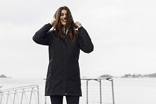 Helly Hansen W Aden Insulated Coat Rain Jacket, Mujer, Negro, S